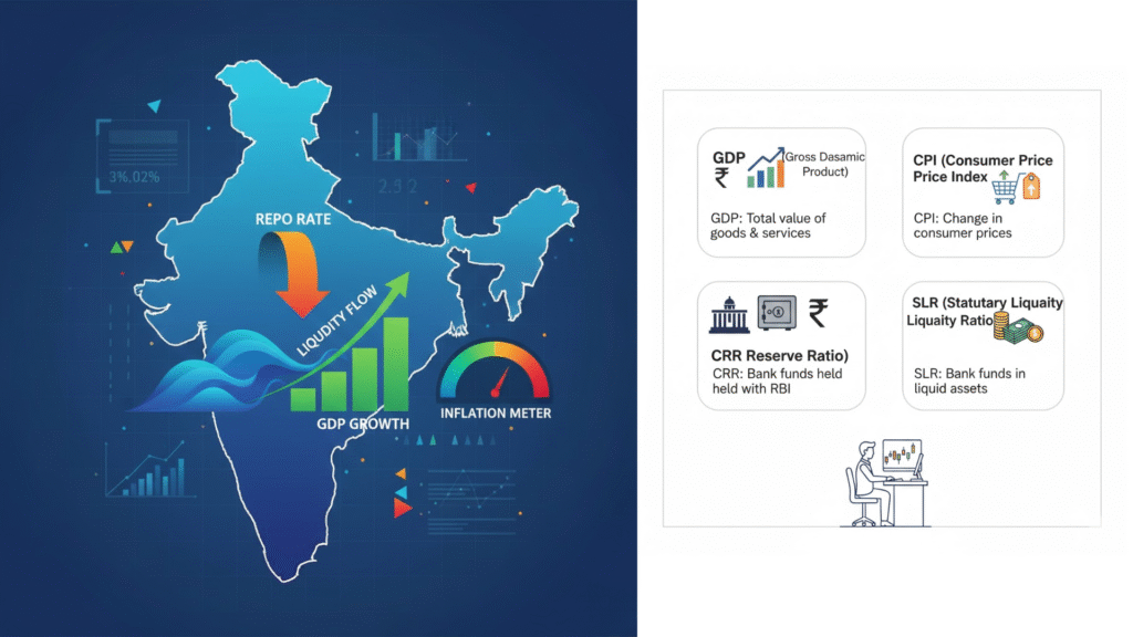 Understanding GDP, CPI, CRR, and SLR – Simple Guide for Traders