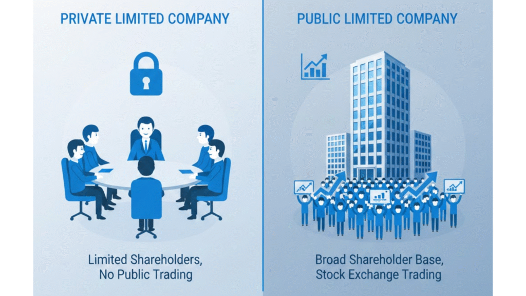 Differences Between Pvt. Limited Company and Public Limited Company
